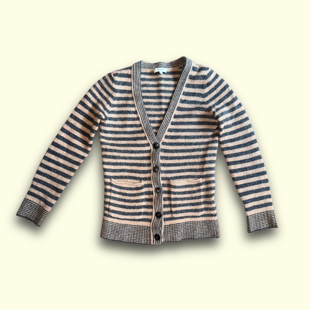 Women’s Madewell Wool Cardigan Sweater Striped Size Small